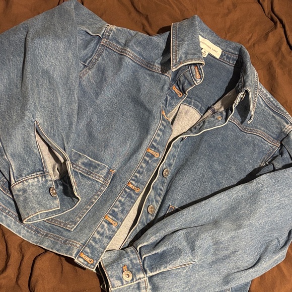 Something Navy Blue Jean Jacket - Picture 1 of 3